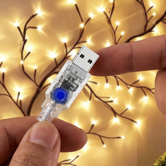 USB-kontakten som ljusgrenen kopplas in med